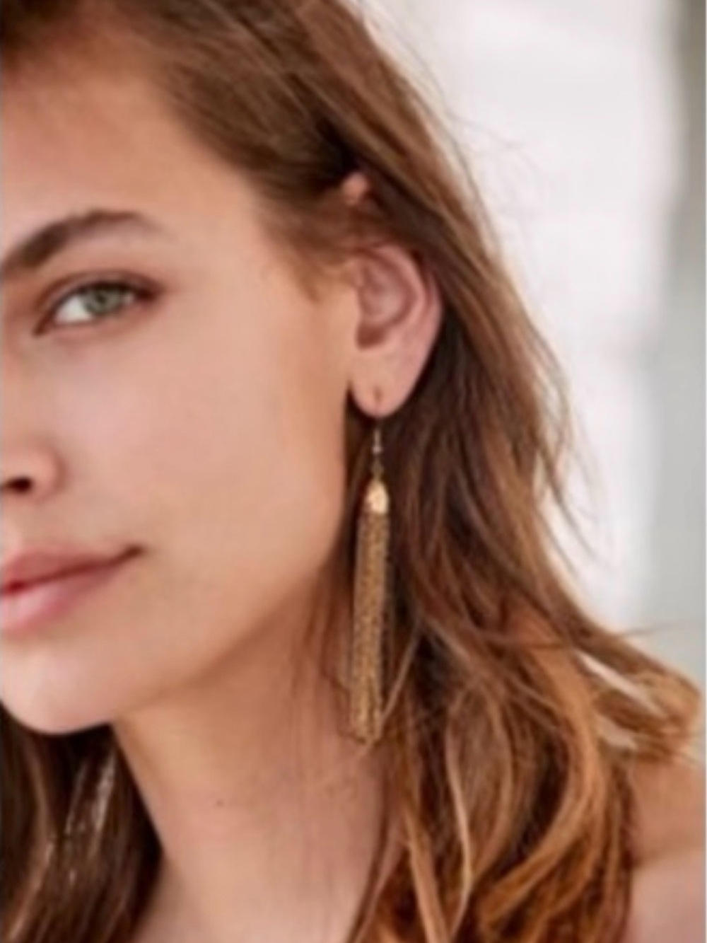 🇫🇷 Sézane Gold Tassel Drop Earrings